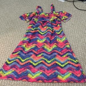 Angel Beach cover-up rainbow colored size 10–12 in girls